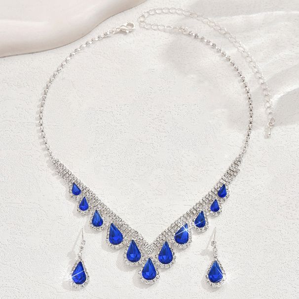 Women’s Jewelry Set Fashion High End Zircon Butterfly Tassel Earrings Necklace Set Niche Temperament Clavicle Chain Light Luxury Fashion Jewelry_ipsvogv.com