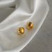 Gold Round Earrings Simple Temperament Earrings Ins Cold Style Sterling Silver Ear Needle_ipsvogv.com