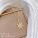 】 Snowflake 【 Thread Empty Light Luxury Charm Gorgeous Full Diamond Necklace Women's Versatile Clavicle Titanium Steel 【 】_ipsvogv.com