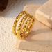 Women’s Jewelry Set Fashion Cold Style Punk Ring Simple Gold Vacuum Electroplated Titanium Cast Steel Ring_ipsvogv.com
