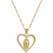 Love 【 】 Head Light Luxury Charm Gorgeous Full Diamond Necklace Women's Versatile Clavicle Titanium Steel Chain 【 】_ipsvogv.com
