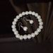 Wedding Gift Three Piece Jewelry Bride ImitatioPearl Necklace Bracelet Earring Set_ipsvogv.com