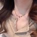 Ancient Glass Craft Water Drop Series French Style Blue Tassel Necklace_ipsvogv.com