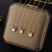 Stainless Steel Classic Zircon Pendant Necklaces For Women Fashion Romantic Wedding Jewelry_ipsvogv.com