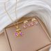 【 Titanium Steel 】 Necklace Earring Light Luxury Full Diamond Colorful Stone Cherry Personalized Temperament Banquet_ipsvogv.com