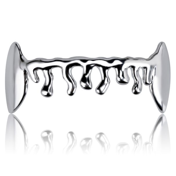 Gold Plated Water Drop Canine Lower Teeth Braces Personality Clown Hip Hop Decorative Gold Braces_ipsvogv.com