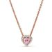 Love Series White Copper Plated S925 Silver Heart Shaped Necklace_ipsvogv.com