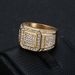 New Hip-Hop Nightclub Jewelry Titanium Steel Gold-Plated Full Diamond Luxurious Men's Ring_ipsvogv.com