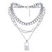 Jewelry Fashion Hip Hop Thick Chain Necklace Punk Retro Lock Pendant Necklace Female_ipsvogv.com