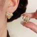 S Silver Needle Elegant Fashion Sweet Versatile Flower Heart Niche Light Luxury Simple Design Earrings_ipsvogv.com