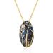 Italian Craftsmanship Handmade Vintage Jewelry Designer Necklace S925 Silver Inlaid Natural Colored Gemstone Necklace Pendant_ipsvogv.com