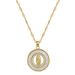 【 】 Shell Head Zircon Light Luxury Charm Gorgeous Full Diamond Necklace Women's Versatile Clavicle Titanium Steel Chain_ipsvogv.com