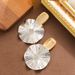 Fashionable Exaggerated Cold Style Pleated Circular For Women With A Sense Of Luxury, Simple Silver Needle Earrings_ipsvogv.com