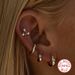 Women's Jewelry S925 Sterling Silver Octagonal Star Pattern Diamond Earrings INS Creative Personality Earrings_ipsvogv.com