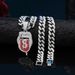 New Fashion Colored Diamond Tongue Sticking Skull Pendant Men Hip Hop Full Diamond Cuban Necklace_ipsvogv.com