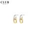 Retro gold and silver contrast brass gold plated temperament earrings high grade metal earrings earrings temperament simple female_ipsvogv.com