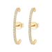 S925 Silver Ear Needle Inlaid Diamond Personality Double C Shaped Earrings Female 14K Gold Ear Jewelry_ipsvogv.com