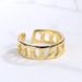 Cuban Chain Shaped Geometric Silver Unisex Jewelry With An Open Design Ring_ipsvogv.com