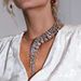 Long tassel rhinestone necklace fashion multi layer exaggerated necklace accessories for women_ipsvogv.com