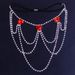 jewelry chain wave multi-layer love leg chain Ruby Diamond body chain_ipsvogv.com