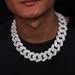 Men's Jewelry 28MM Diamond Shaped Cuban Chain Fully Inlaid With Square And Round Zircon Hip Hop Necklace Accessories_ipsvogv.com