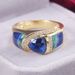 handsome Powerful And Men's Blue Natural Ring Block New Creative Silver Hainan Women's Diamond_ipsvogv.com