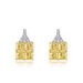 Large yellow diamond colored gemstone earrings S925 silver inlaid ice flower cut high carbon diamond earrings light luxury_ipsvogv.com