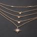 New Bohemian Crazy Jewelry Simple Sparkling Diamond Exquisite Four Pointed Star Water Wave Chain_ipsvogv.com