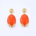 Vintage vintage jewelry mosquito coil, oval natural stone light luxury high-end earrings, autumn and winter_ipsvogv.com