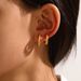 Unisex INS Simple Geometric Metal Earrings Niche Design Popular All Match Round Stainless Steel Earrings For Women_ipsvogv.com