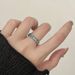 Small Niche Design, Mint Colored Drop Glue Personalized Cool Style, Ins High-end Feeling, Open Index Finger Ring, Couple_ipsvogv.com