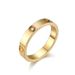 Light luxury style love diamond titanium steel ring for women K gold fashion design pinky ring_ipsvogv.com
