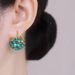 Women's earrings Emerald Crystal Flower Basket Earrings 2023 New High-end Fashion Versatile Earrings Silver Needle Earrings_ipsvogv.com