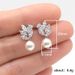 Cao Shi's Water Drop Zircon Earrings with Simple Leaf Shape and Pearl Versatile Earrings for Women_ipsvogv.com