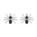 Gothic dark black spider earrings for women ins style personality diamond three dimensional spider earrings Halloween earrings_ipsvogv.com