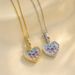 New Colored Zircon Love Necklace Pendant, Fashionable Versatile INS Style, Light Luxury, And Unique Collarbone Chain_ipsvogv.com