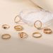 New Gold Leaf Gear Eye Knot Hollow 8-piece Set Ring_ipsvogv.com