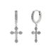 Women's Jewelry S925 Silver Needle Geometric Cross Ear Buckle Diamond Trendy Ear Hoop Earrings_ipsvogv.com