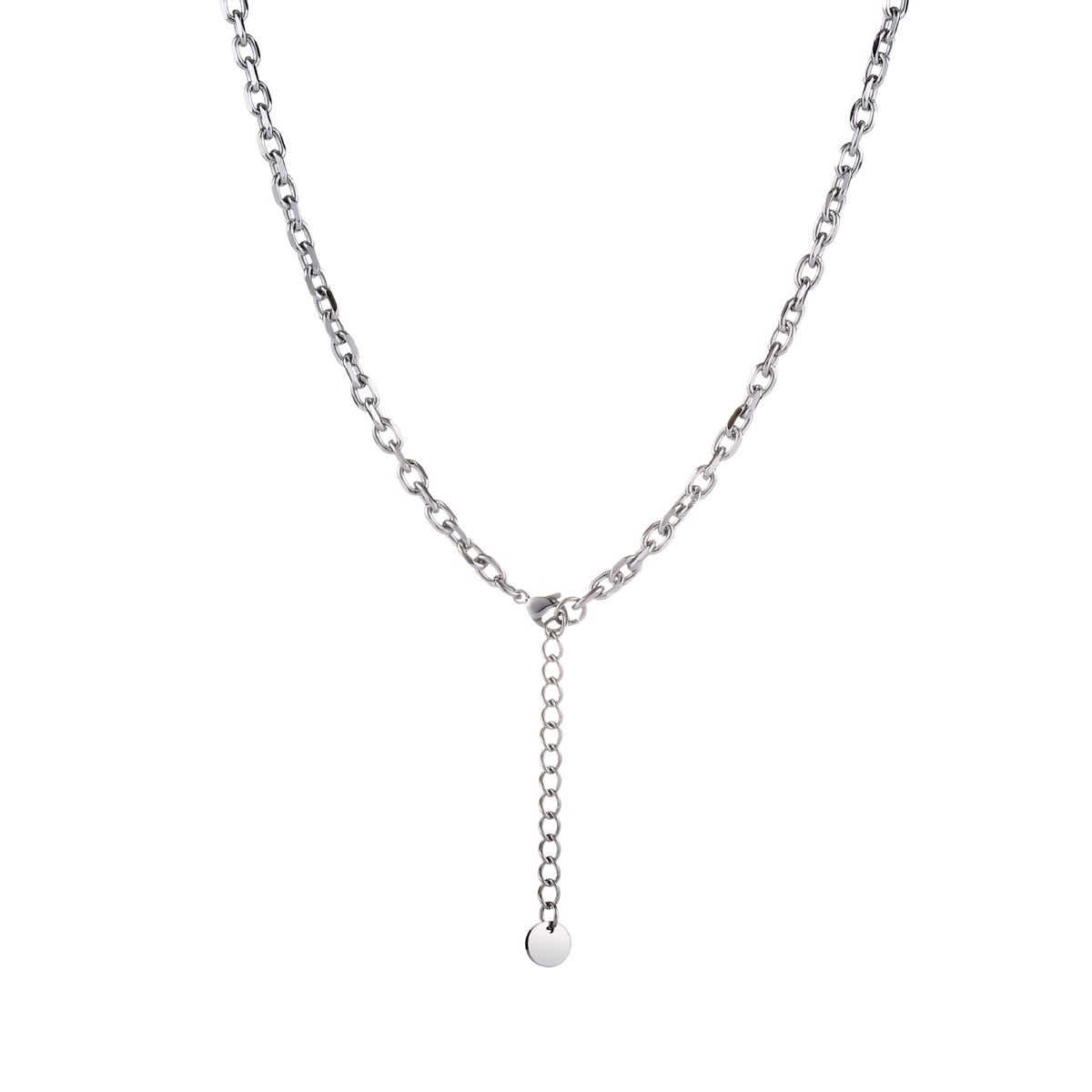 Trendy Men And Women Hip Hop Titanium Steel Shell Bead Double Layer Sweater Chain Versatile Couple Accessories Street Dance 4 Same Necklace_ipsvogv.com