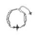 Hip Hop Dissolved Dark Cross Bracelet For Men Versatile Niche Design High-end American Style Titanium Steel Men's Trend_ipsvogv.com