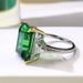 S925 silver 10*14 rectangular flat emerald ring for women, simple and elegant, one piece for delivery_ipsvogv.com