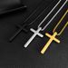 Men's Jewelry Simple Personality Smooth Stainless Steel Cross Accessories Hip Hop Men's Necklace Fashion_ipsvogv.com