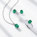 coval Cultivated Emerald Pendant Female S925 Silver Full Of Colored Gemstones Retro Clavicle Chain Retro_ipsvogv.com