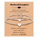 Women's Jewelry Mother And Daughter Bracelet Set Daughter Girl Gift Silver Bead Chain Bracelet Stainless Steel Love Bracelet Set_ipsvogv.com