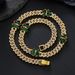 Women’s Jewelry Set Fashion Butterfly Necklace Hip Hop Jewelry Emerald Alloy Rhinestones High End Versatile Electroplated Cuban Chain_ipsvogv.com