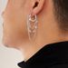 Men's Jewelry Earrings Stainless Steel Personality Fashion Design Tassel Chain Versatile Titanium Steel Earrings_ipsvogv.com