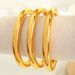 Women's Jewelry Fashion Titanium Steel C Shaped Round Bracelet Wide Version Smooth Bracelet_ipsvogv.com