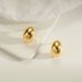 French Retro Metal Style Teardrop Earrings Gold Plated High Grade Light Luxury Temperament Silver Needle Female Earrings Simple Earrings_ipsvogv.com