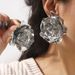 E13236ZA New Metal Rose Women's Autumn/Winter Light Luxury Earrings_ipsvogv.com