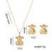 Hot-selling line sense bear pendant earrings fashion luxury copper plated catties color-preserving _ipsvogv.com